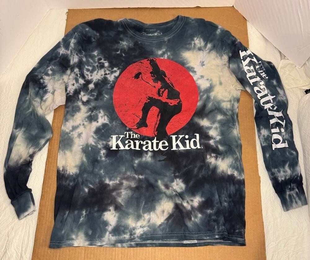 Hybrid Apparel The Karate Kid Tie Dye Long Sleeve Graphic T-Shirt